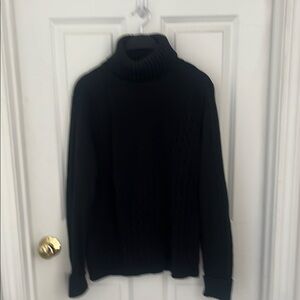 Dkny Black Turtleneck Sweater Classic Knit